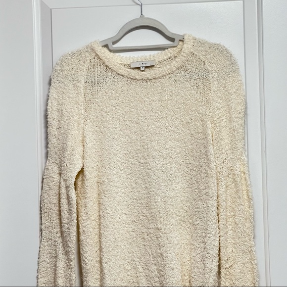 IRO Ines Fuzzy Textured Off White Knit Sweater Size Small. - Picture 8 of 9